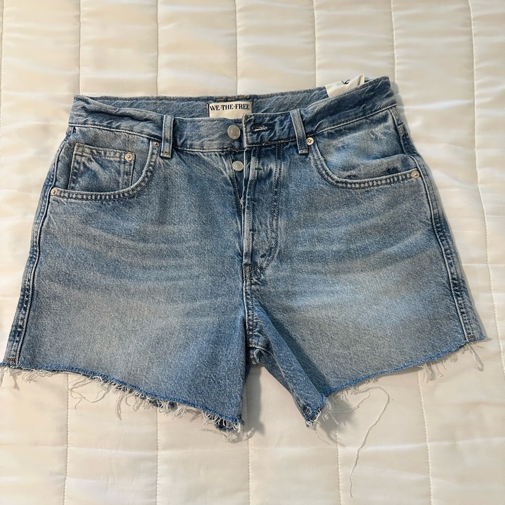 We The Free Light Blue Jean Shorts